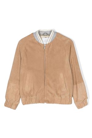 Bomber in pelle marrone ELEVENTY KIDS | ES2Q37Z1328117